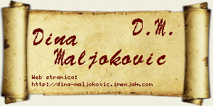 Dina Maljoković vizit kartica